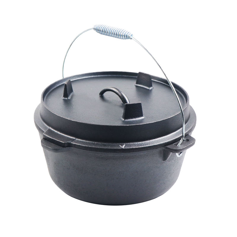 Чугунная голландская печь 10 дюймов с предварительной прокалкой