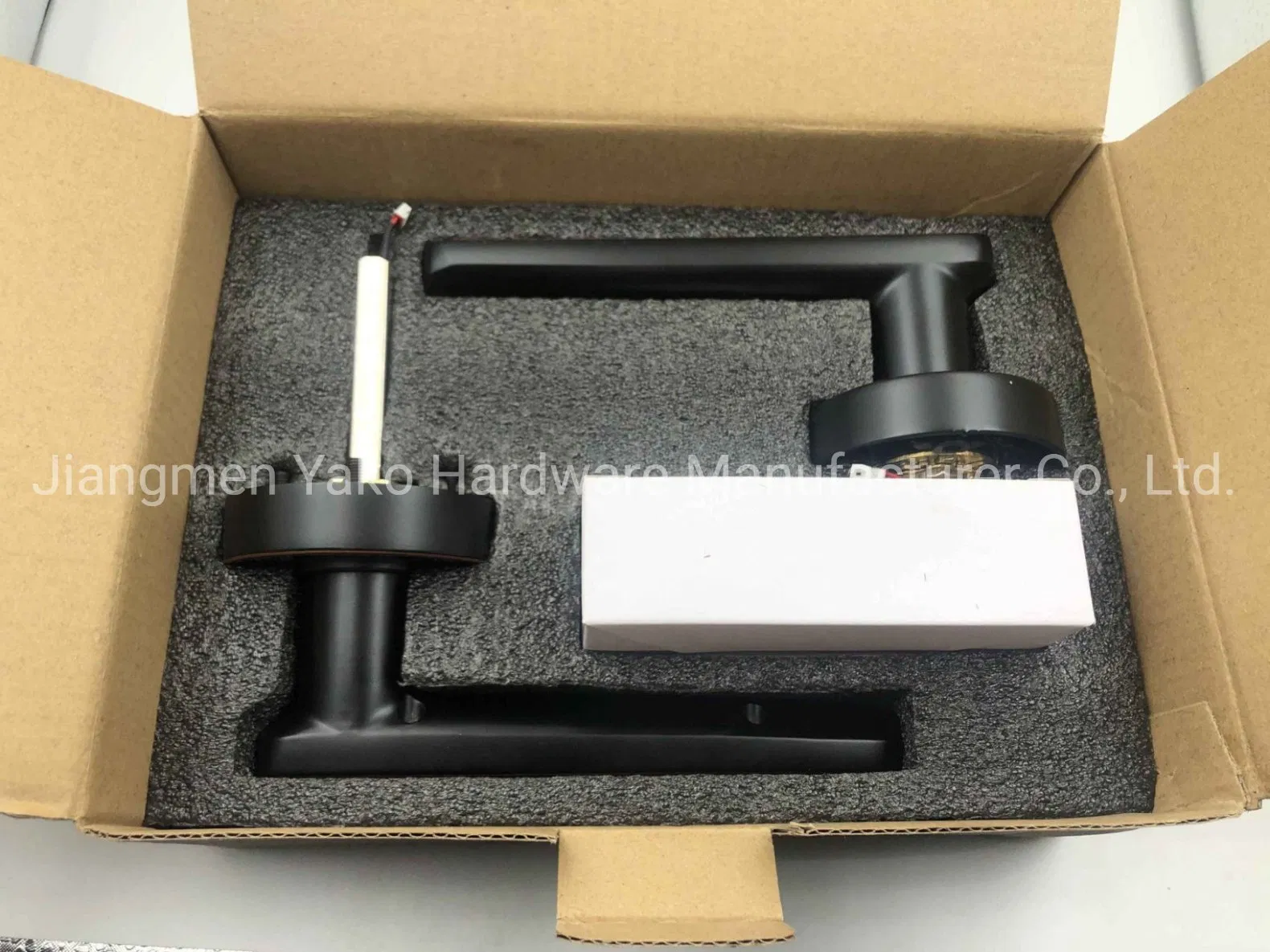 Aluminum Alloy Material Security Black New Interior Smart Door Lock with Fingerprint