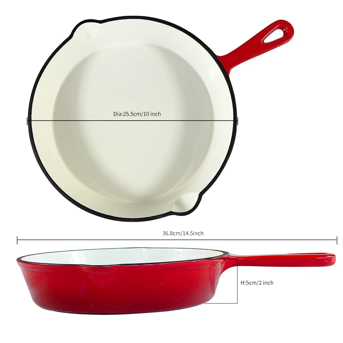 Чугунная эмалированная сковорода Cookwin для индукции