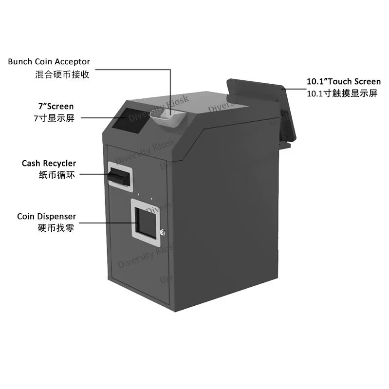 Bulk Accept Cash Coin Deposit and Dispense Cash Management Machine Cash Drawer for Chain Store Supermarket with POS System