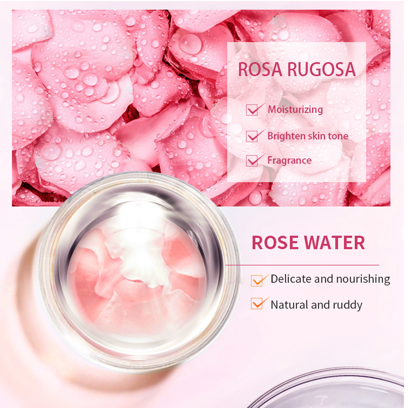 Customize Logo Natural Organic Romantic Firming Relaxing Body Wash Rose Shower Gel 500m