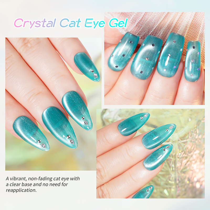 RS Nail 12 Colors Hema Free Crystal Cat Eye Gel Magic Three Step Gel Polish for Nail Gel Polish Art