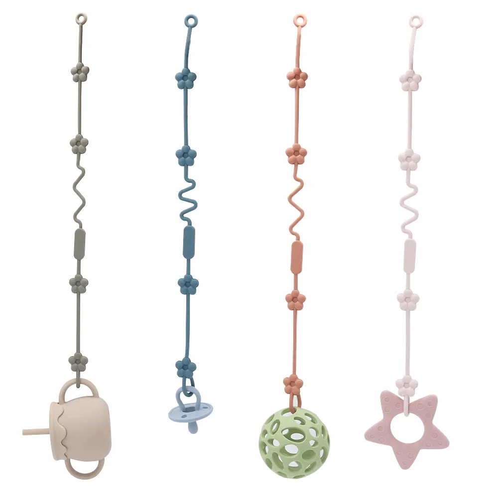 Custom Stretchable Silicone Pacifier Clips Baby Toddler Toy