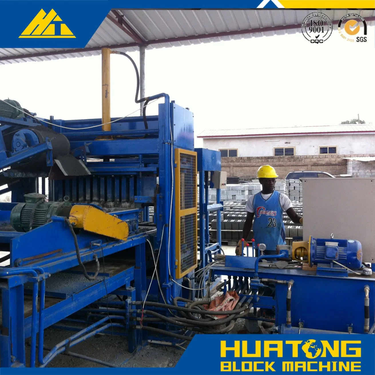 Qt5-15 Semi-Automatic Hydraulic Concrete Hollow Block Brick Making Machine