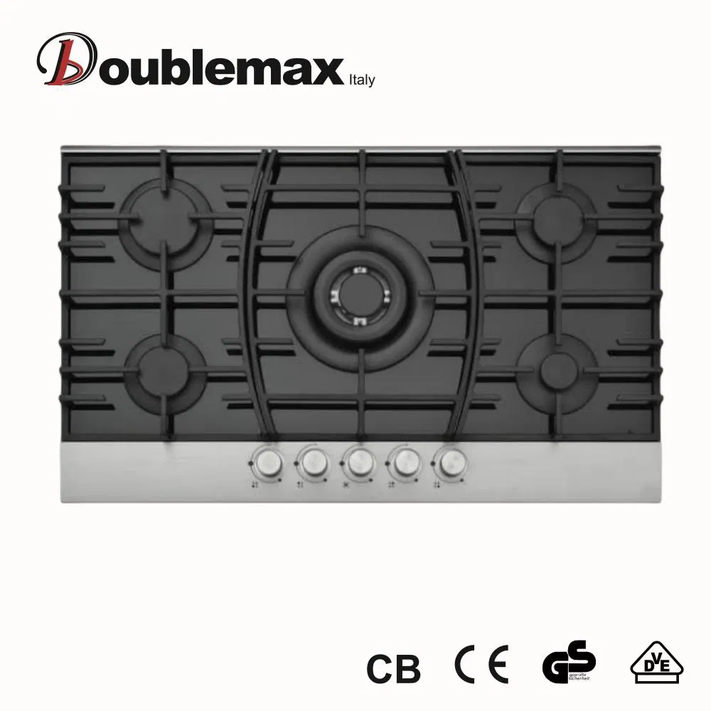 New Arrival Competitive Price Temperred Glass Panel 5 Copper Burner Gas Stove