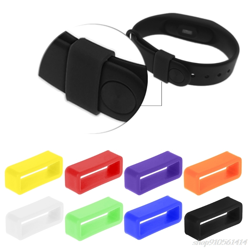Silicone Anti-Fall Buckle Ring Loop Keeper Holder for Smart Watch