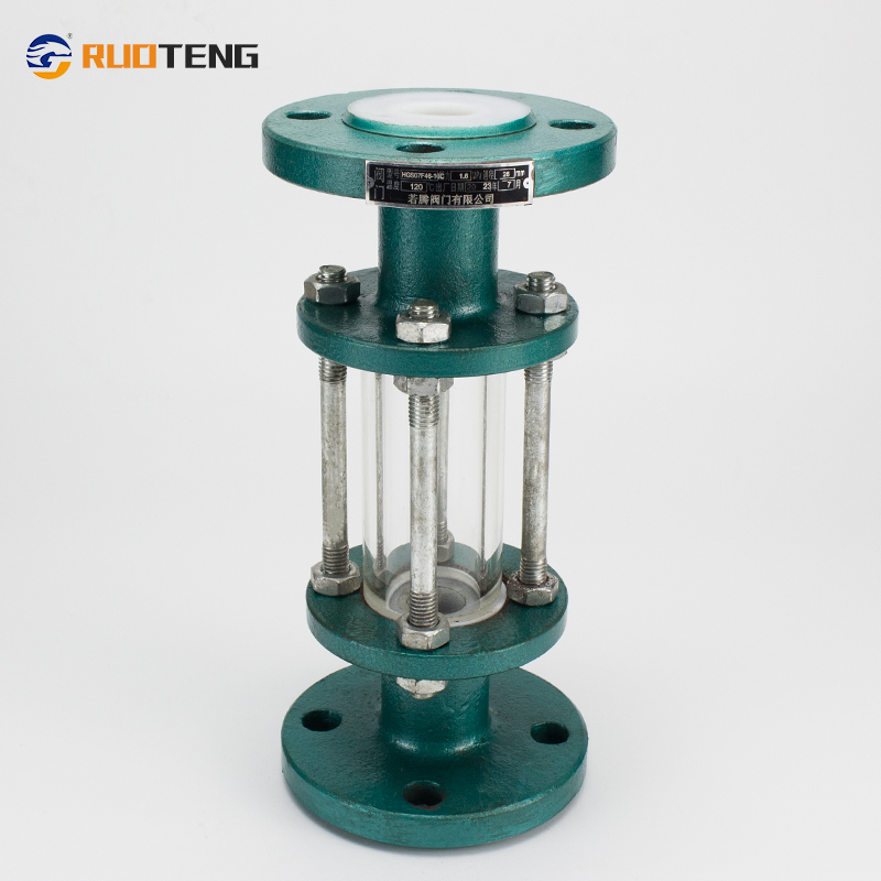 [Ruoteng] Wcb Flange Connected Pipeline PTFE Sight Glass