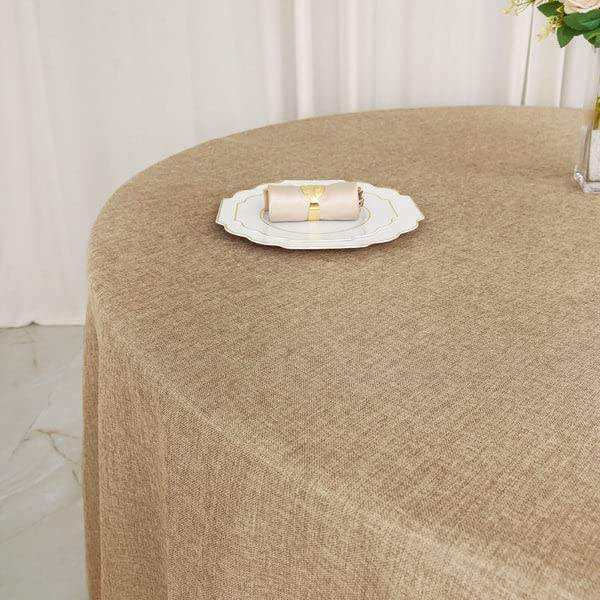 Custom Reusable Natural Jute Tablecloth with Lace Hessian Burlap Table Cover