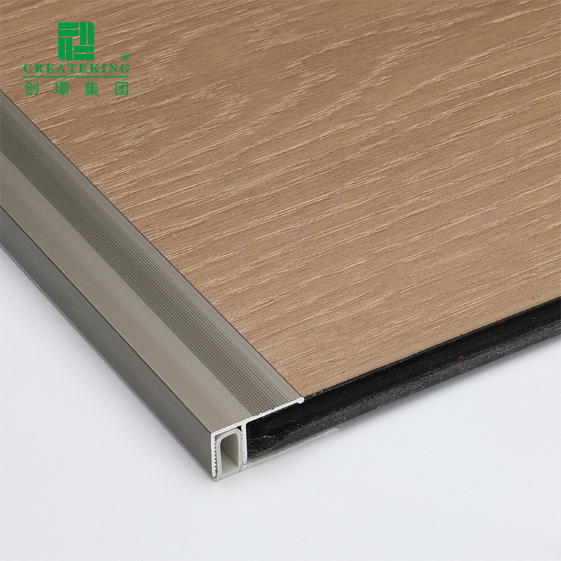China Factory Customized 11.71X22mm Titanium Metal End Profile for Laminate Flooring