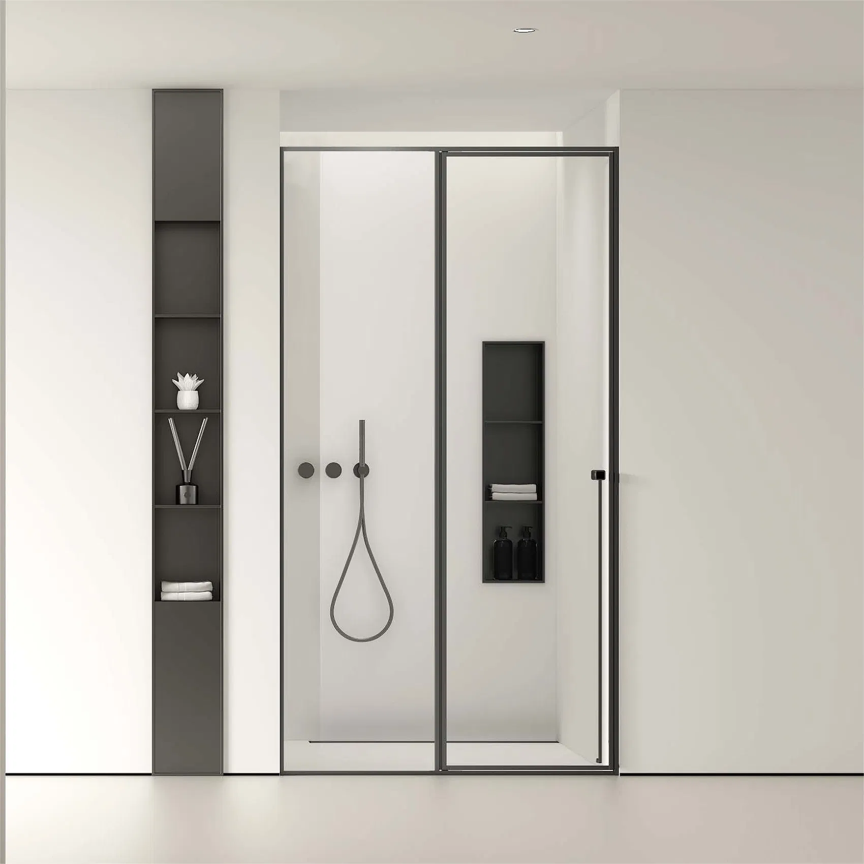 Stylish Shower Faucet and Premium Glass Shower Cubicle