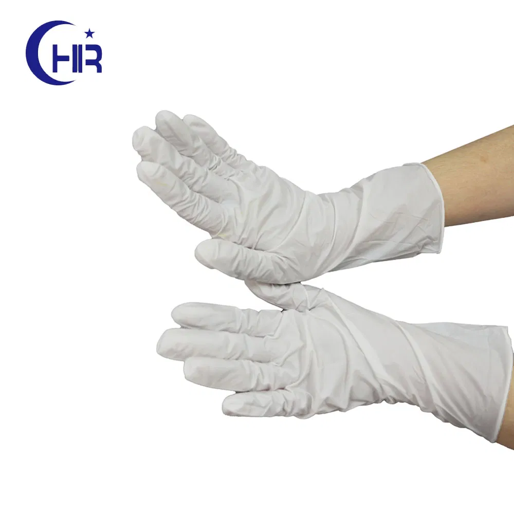Fingle Textured Anti-Slip Class 100 12 Inch Nitrile Gloves Powder Free