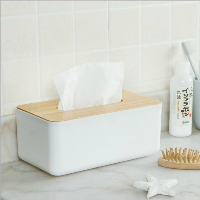 Home Office Premium Solid Wood Tissue Dispenser Tissue Box