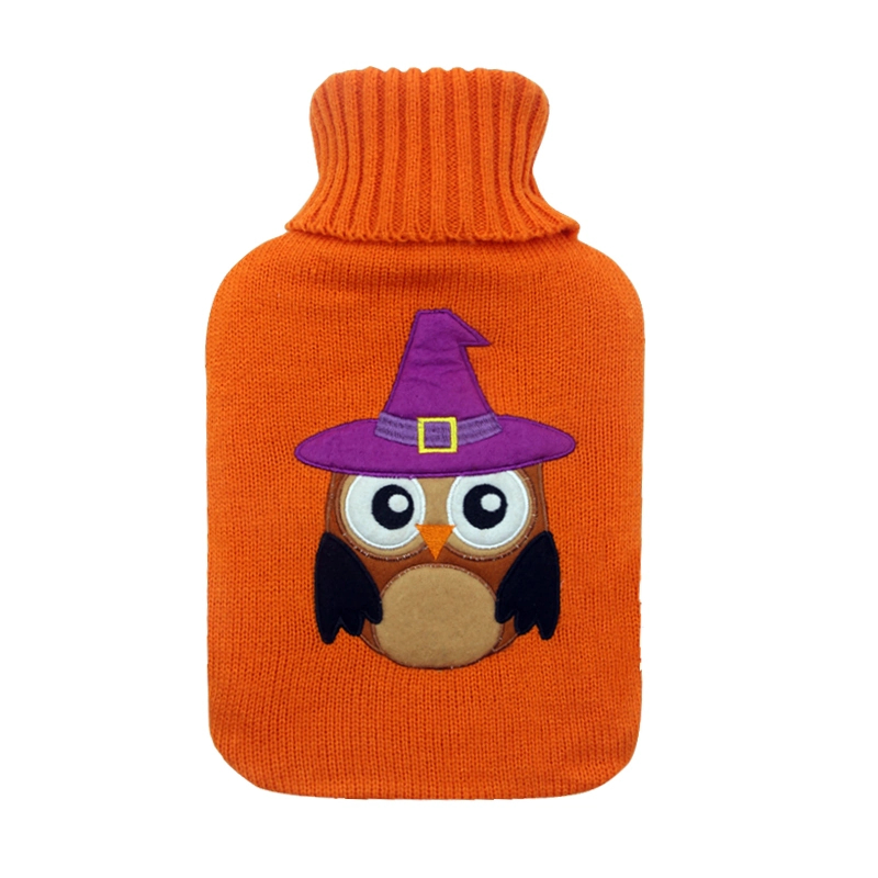 Manufactory Fashion Acrylic Winter Warm Soft Owl Design Knitted Cover for Hot Water Bottle