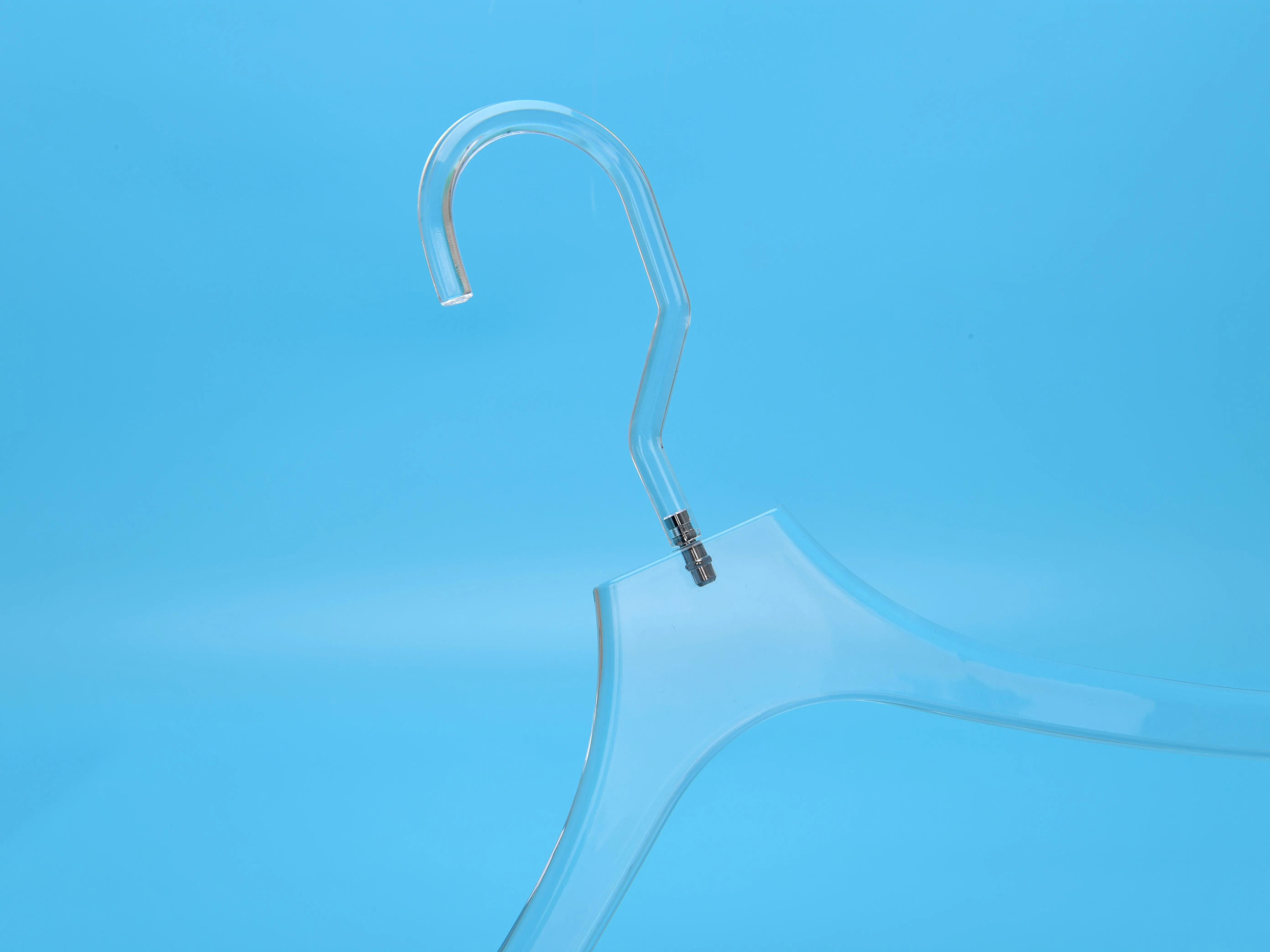 Transparent Crystal Clear Acrylic Lucite Glitter Clothes Suit Dresses Pants Coat Clothing Door Hanger Luxury Free Logo