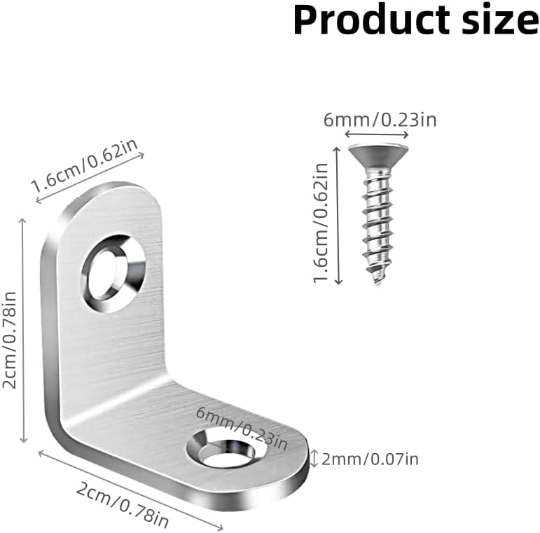 [Furniture Hardware] Stainless Steel Corner Bracket, Metal Fixed Connection Plate