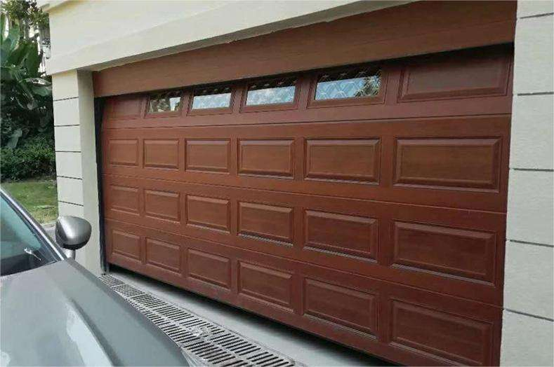 Remote Control Cheap Sectional Automatic Aluminum Garage Door Panel Nylon Roller Spring