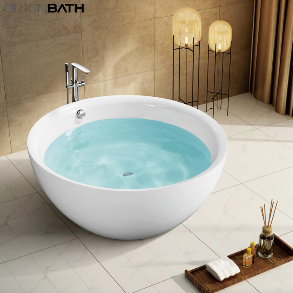 Акриловая ванна Ortonbath с гидромассажем и сиденьем
