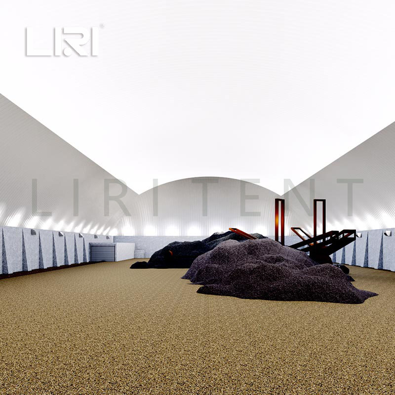 Large Inflatable PVDF Membrane Structure Air Dome Coal Storage Shed Tent