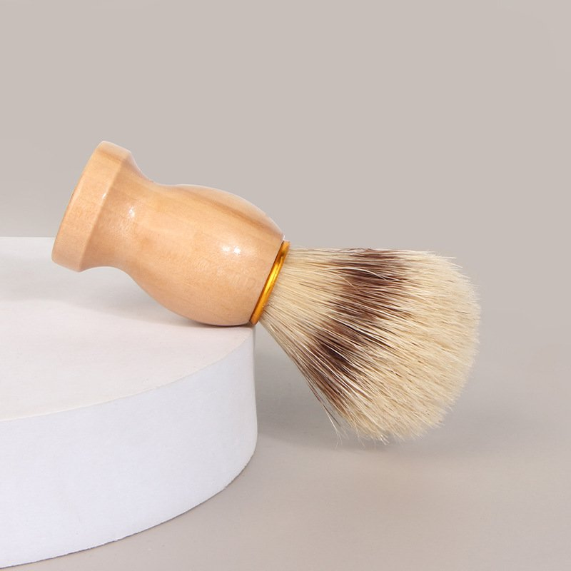 High Quality Wooden Handle Bristle Cleansing Foam Brush Men Shaving Brush Mini Handle Men Shave Set Shaving Brush