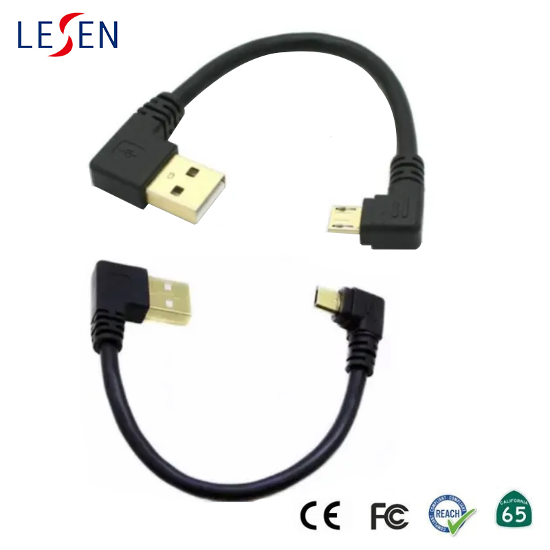 USB Cable to Right Angle Mirco Fast Charging Android