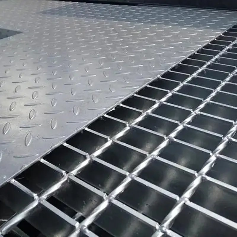 5'*10' Steel Grating Walkway Driveway Steel Grate Floor Drain Stainless Steel Grating Welded by Machine ISO