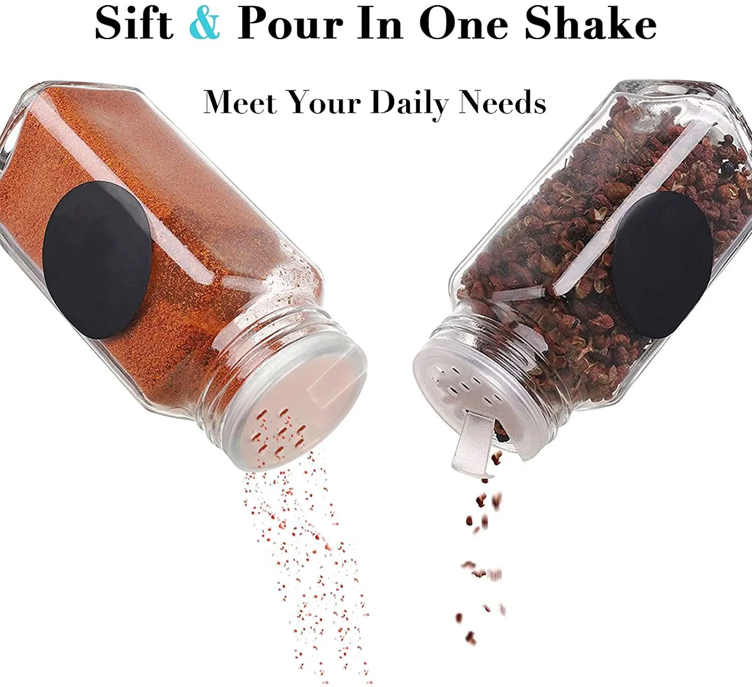 BPA Free 120ml Airtight Kitchen Food Storage Container Salt Pepper Shaker Condiment Bottle with Tin Lid
