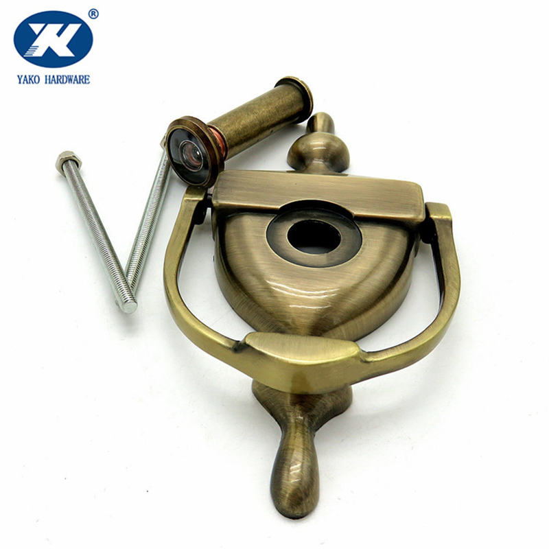 Security Zinc Alloy Deluxe Door Knocker View Angle Door Knocker
