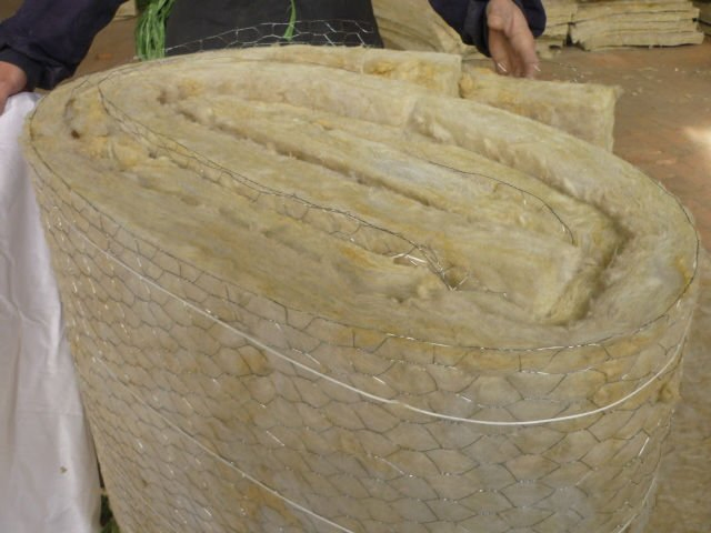 Mineral Wool Wired Blanket Rock Wool Roll 80kg Density
