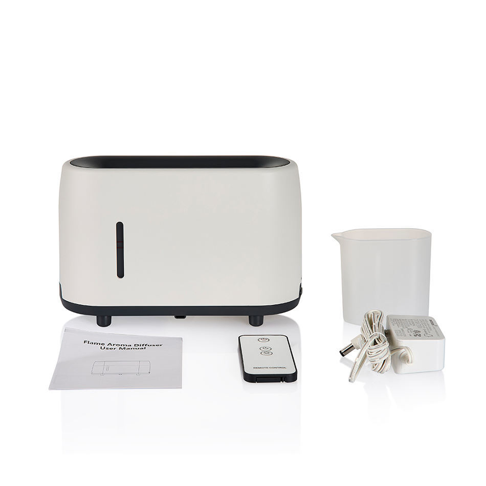 2025 Ultrasonic Mist Humidifier Diffuser 3D Simulation Fire Flame Mute Aroma Essential Oil Car Diffuser with Remote Control