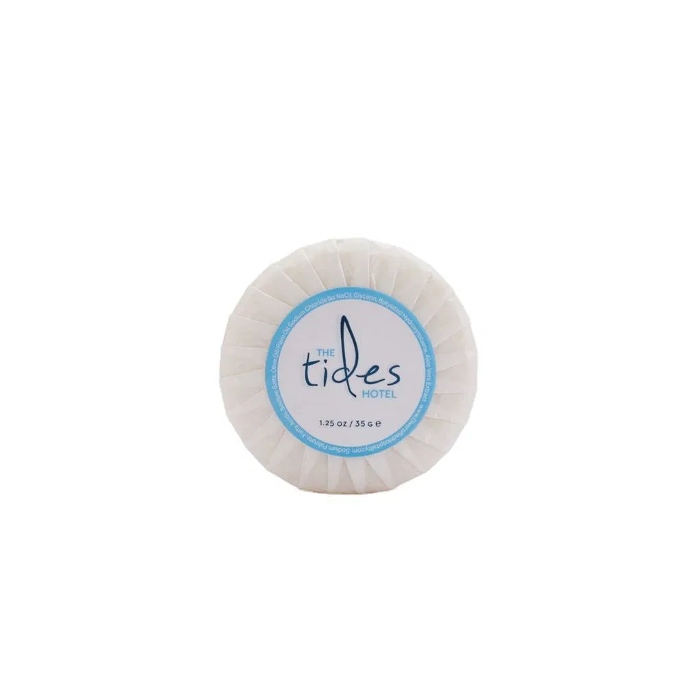 Luxury Customized Logo Printing Fragrance White Mini Pleated Round Soap