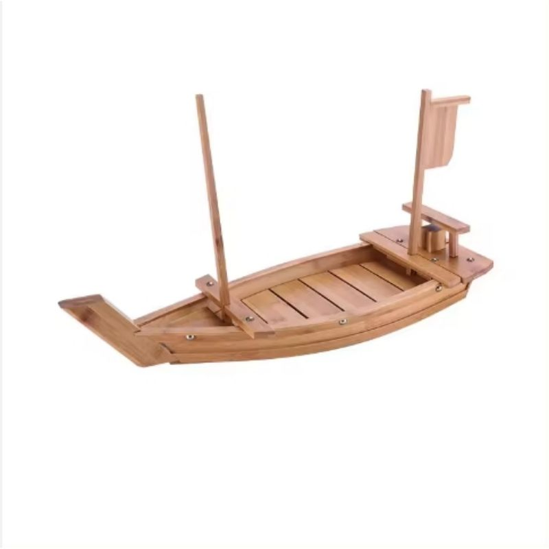 Japanese Sashimi Wood Boat Restaurant Custom Size Decoration Sushi Boat