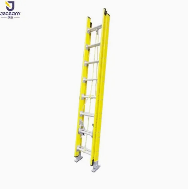 Fully - Insulated Industrial Telescoping Ladder Fiberglass Jtel 2 - Section Step Extension Design