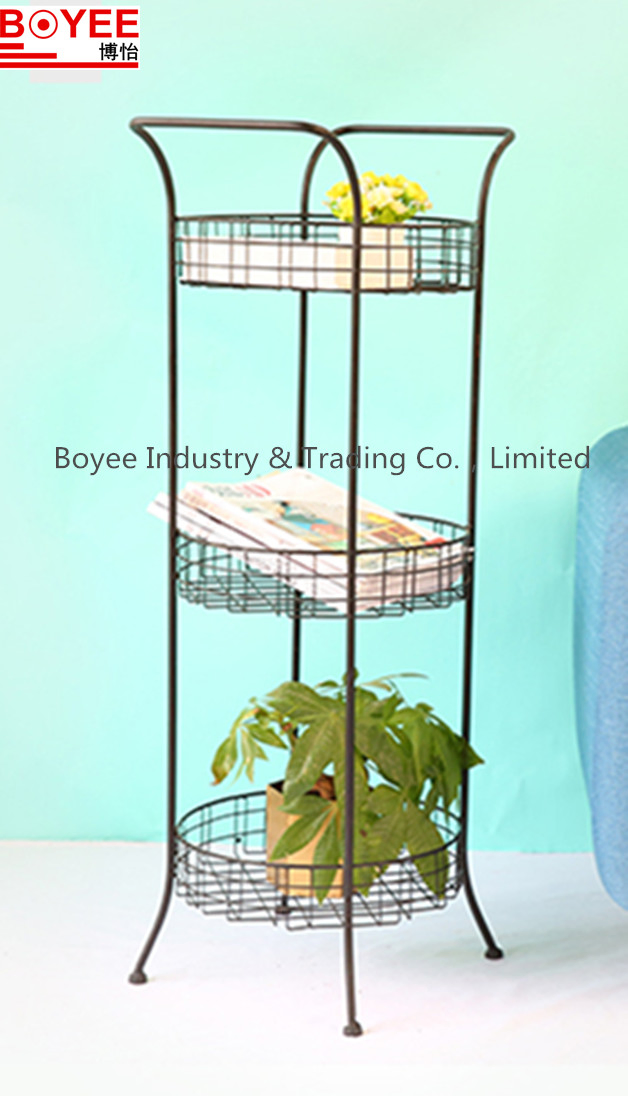 3 Tier Household/Kitchen Storage Metal Pipe Kitchen Organizer