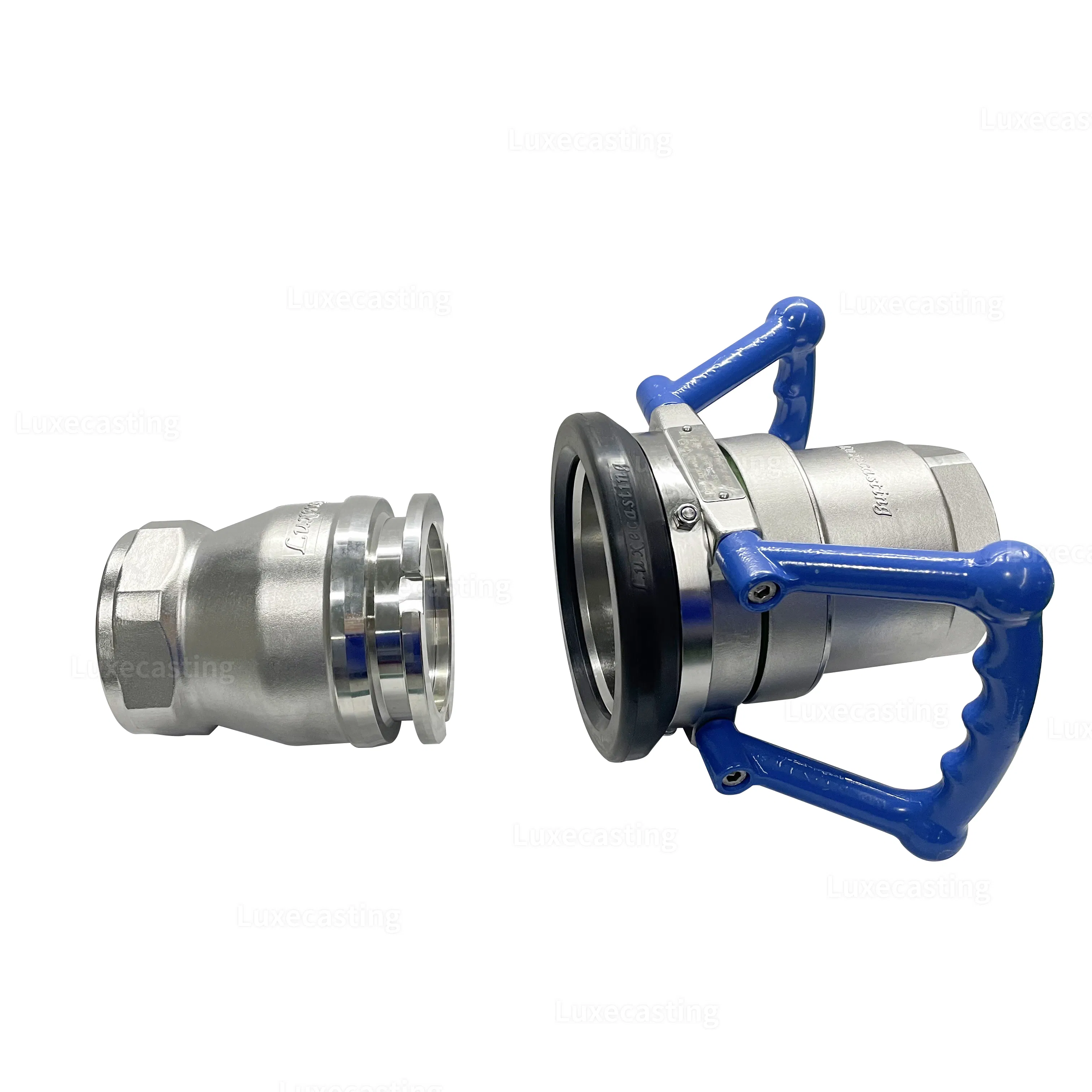 Heavy Duty Dry Coupling by Luxecasting with Male Hose Design