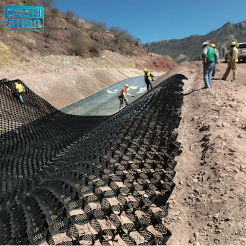 HDPE Driveway Gravel Stabilizer Geocell Load Support, Retaining Wall Ground Grid Stabilizer
