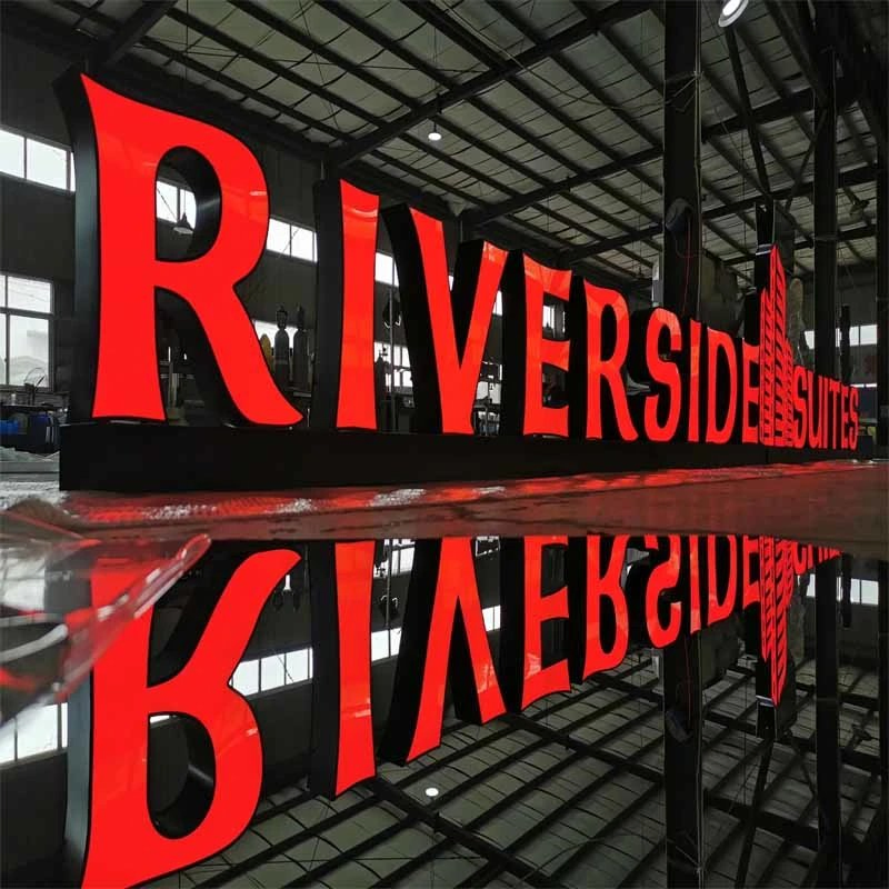 Business Outdoor Luminous Advertising Decoration Stainless Steel 3D LED Light