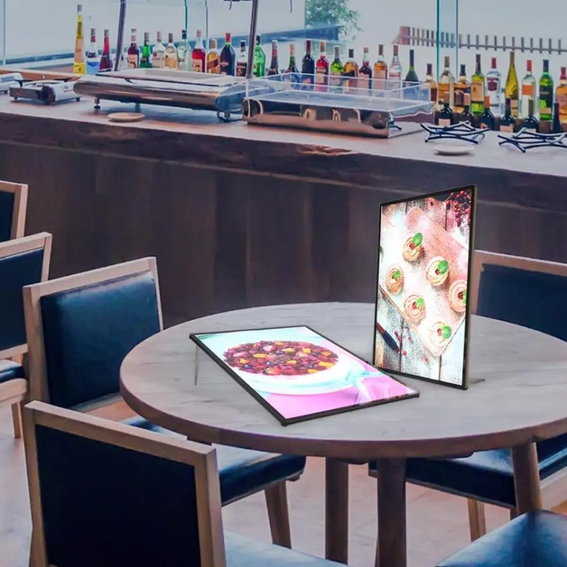 A3 Portable LED Stand Advertising Poster Aluminum Poster LED Hot Sales LED Highlight Lightbox Glass Poster