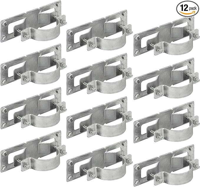 Chain Link Fence Bracket Set with Heavy Duty Post Connectors