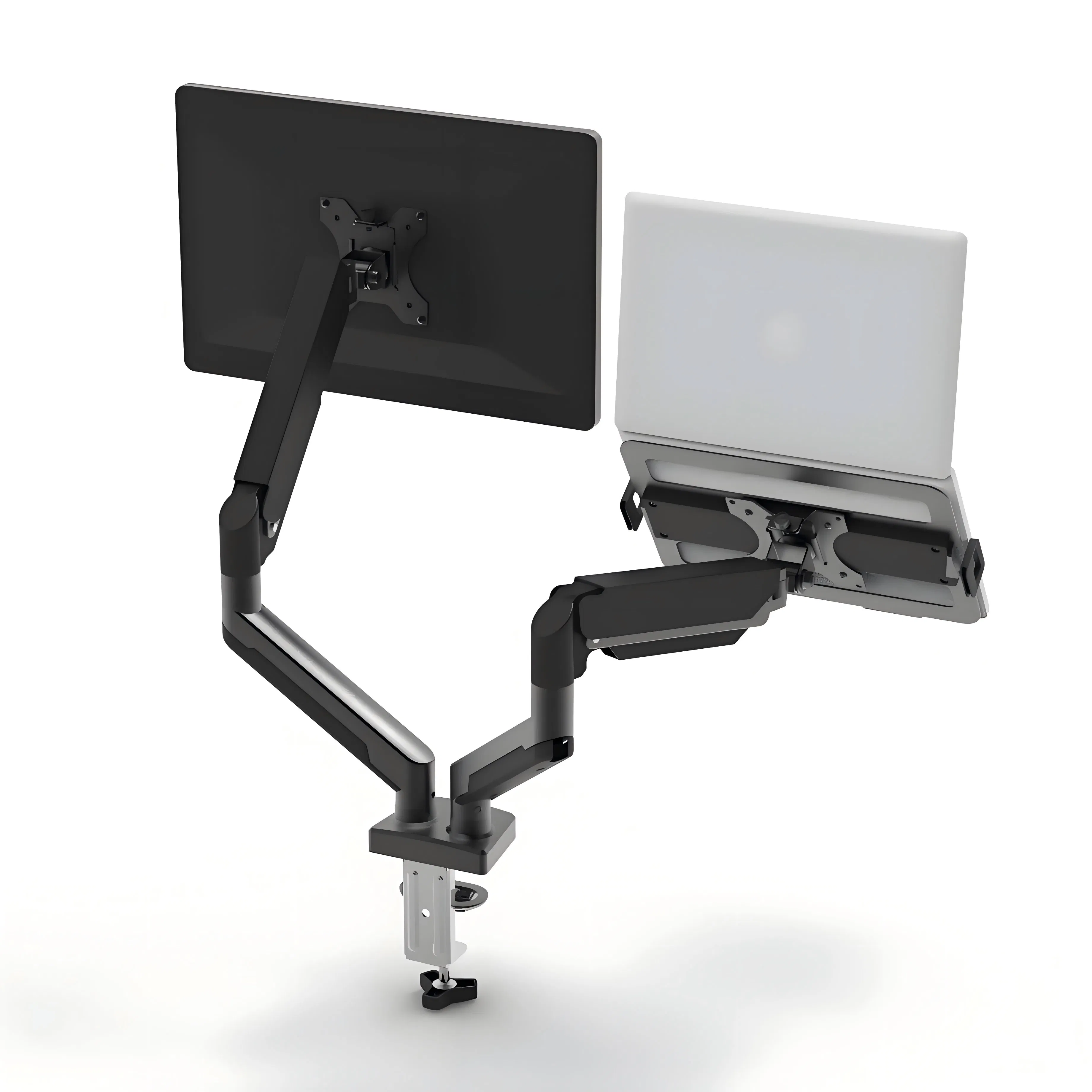 Dual Screen Gas Spring Computer Monitor Desktop Stand Arm Mount for 15-32 Inch Computer and Laptop Screens Support