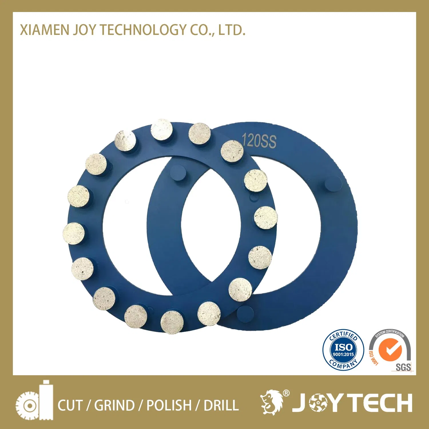 Алмазный шлифовальный круг PCD для бетона, 2 сегмента