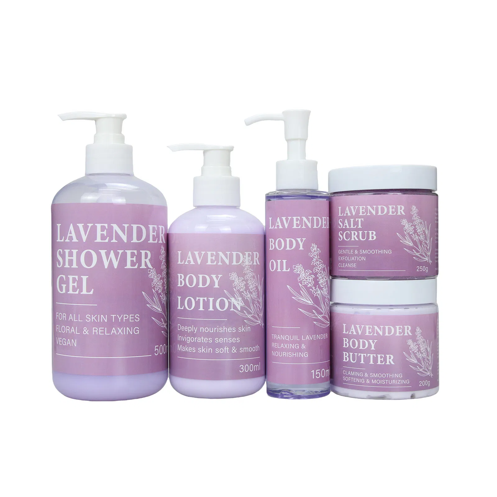 Beauty Cosmetics Body Care Series Suitable for Nourishing Dry Skin Lavender Set