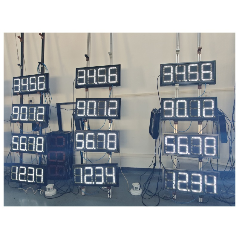 8"10"12"16" White Green LED Petrol / Fuel / Oil Price Signs Oil Station 7 Segment Display with Petrol Station LED Price Sign Digital Board