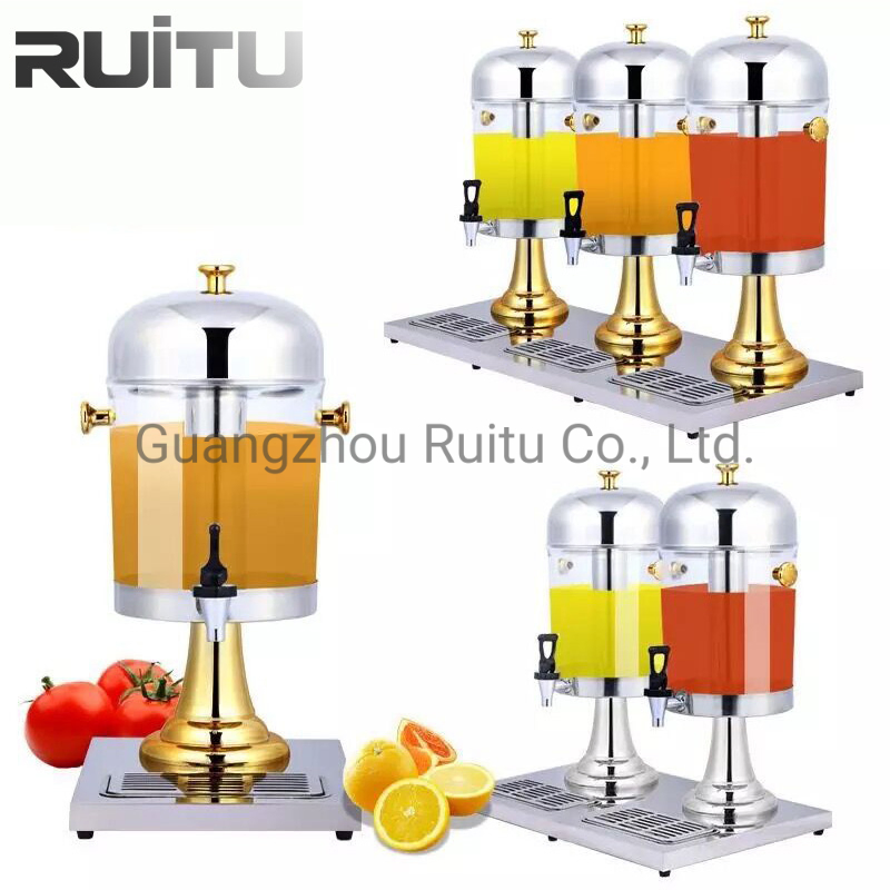 Beverage Dispenser with Stand Buffet Catering Tabletop One Single Tank Plastic Commercial Cold Drink Juice Fruit Dispenser