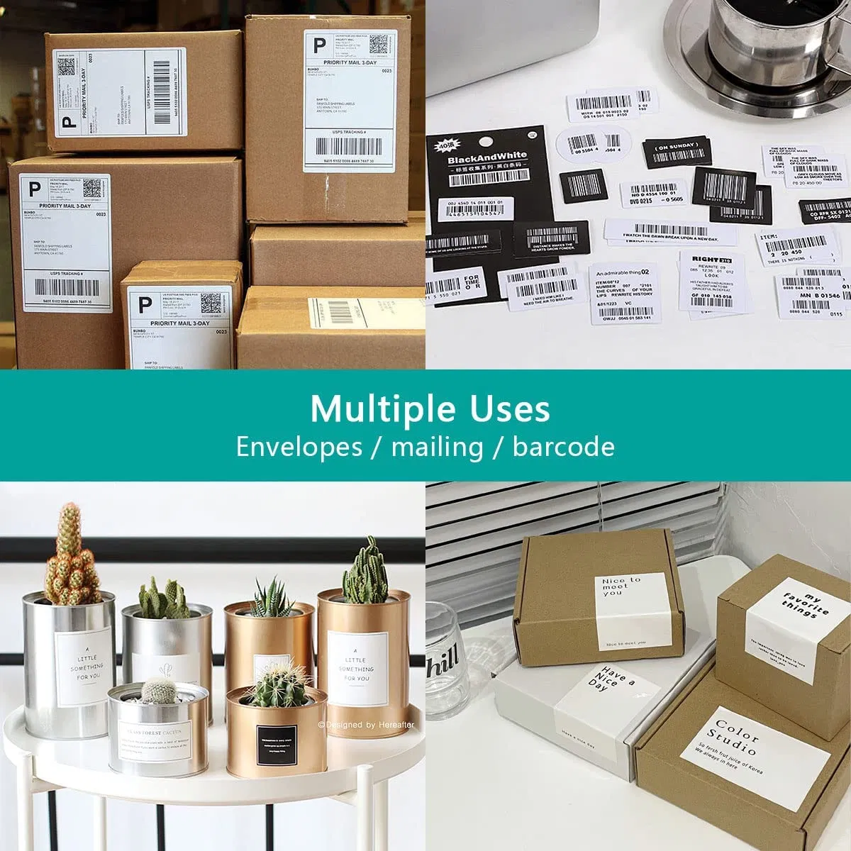 Premium Address & Barcode Sticker Paper for Thermal Printers