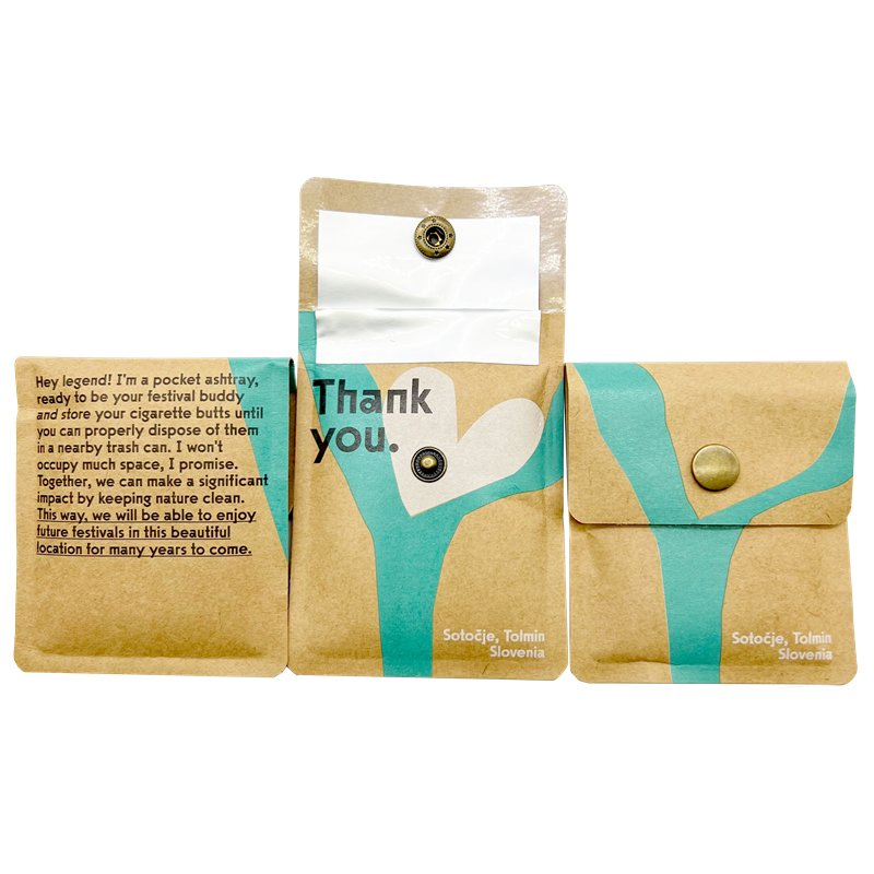 New Trend Environmental Protection Custom Logo Portable Pocket Ashtray Bag Pouch
