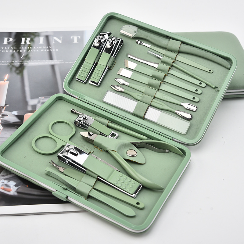 8-18 Sets of Green Nail Clippers Set Cross-Border Nail Clippers Set