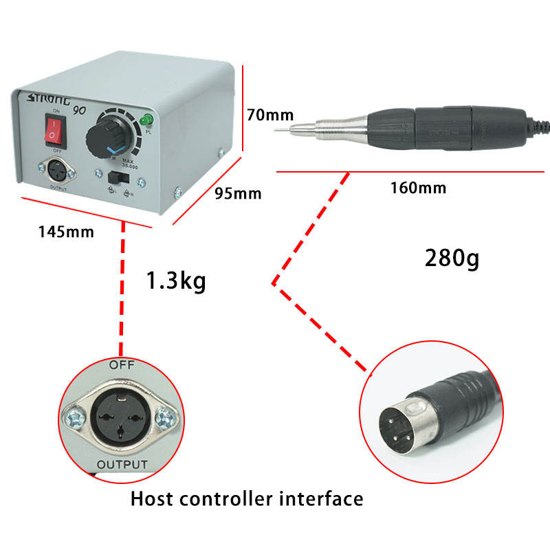 2029 Korea Original Strong 90 +102 Metal 35000rpm Manicure Nail Drill