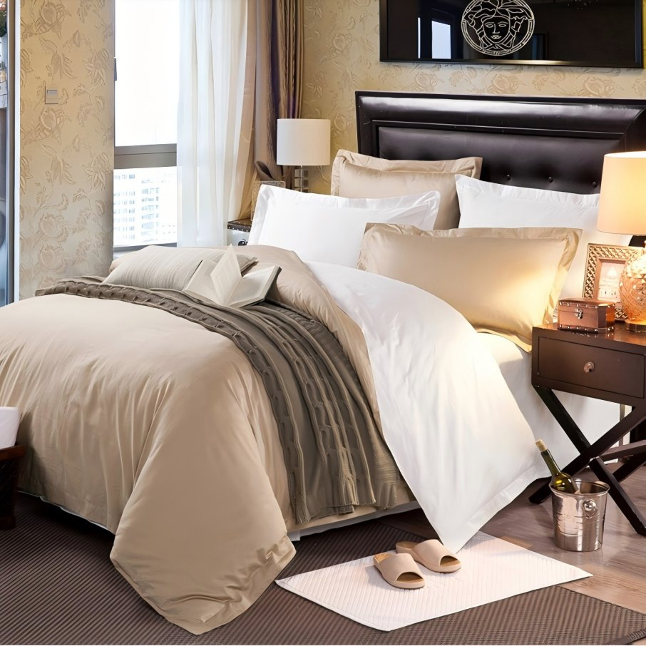 Wholesale Price Custom Size Duvet Cover Bed Sheet White 100% Cotton Luxury Duvets Set Hotel Bed Linen