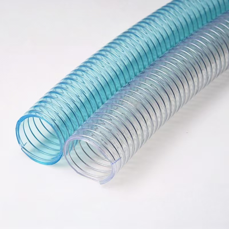 Transparent Flexible PVC Spiral Steel Wire Reinforced Water Delivery Transfer Hose