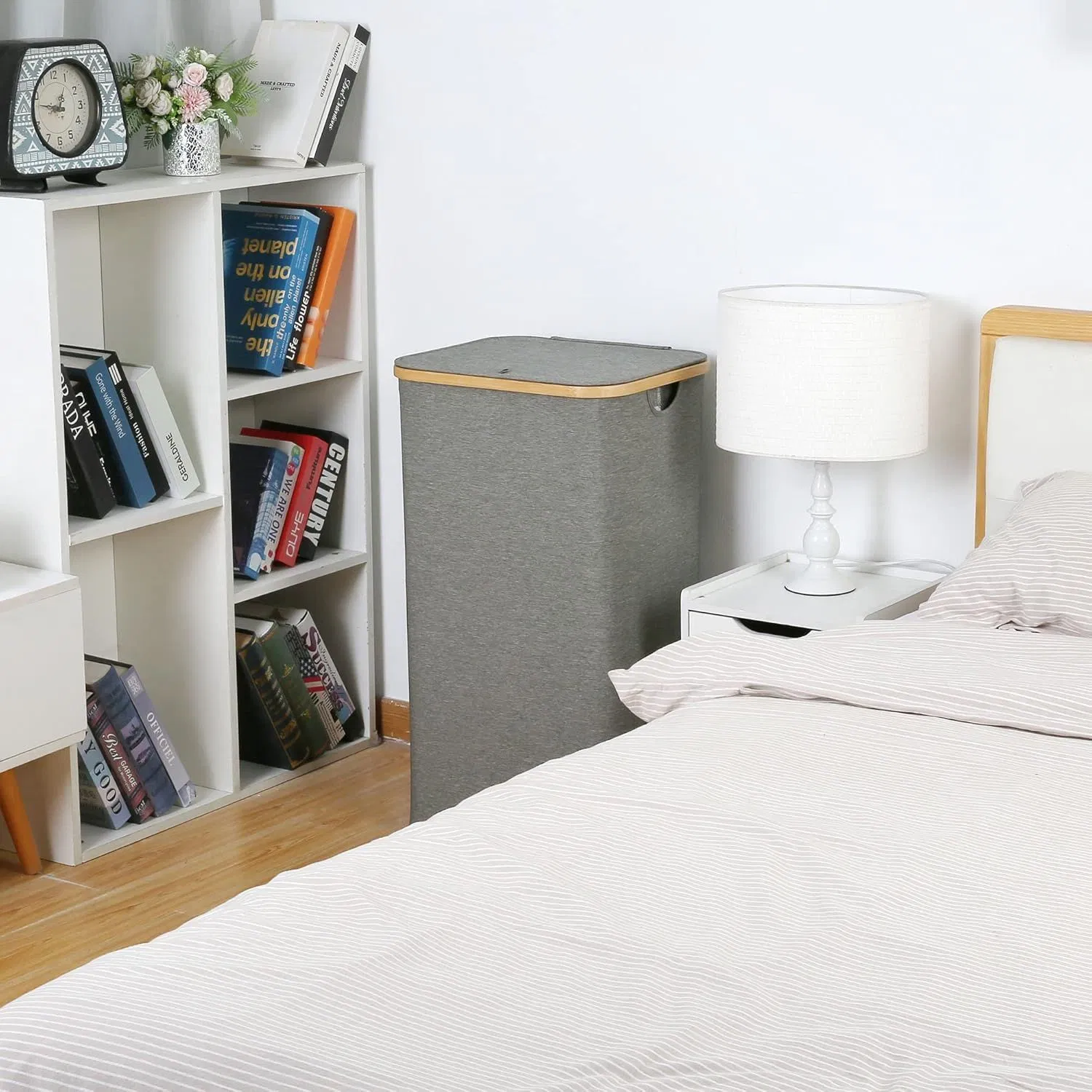 a Large-Capacity Bathroom Clothes Storage Wonder for Clothes Storage Foldable Bamboo Dirty Clothes Basket